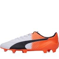 puma mens evospeed sl ii fg football boots whiteblackorange