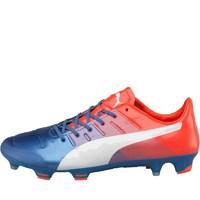 Puma Mens evoPOWER 1.3 FG Football Boots Blue/White/Orange