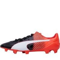 puma mens evospeed 15 fg football boots blackwhitered