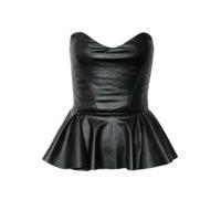 pu peplum bustier