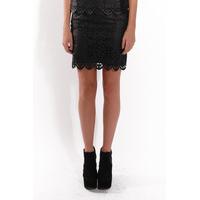 pu laser cut skirt