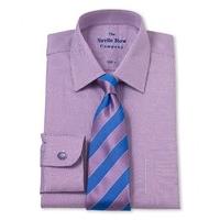 Purple White Puppy Tooth Windsor Collar Classic Fit Shirt 15 1/2\