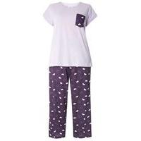 purple cloud print pyjama set lilac