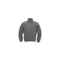 Pullover with reinforced elbow, shoulderand hip - black / grey, various sizes