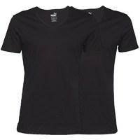 puma two pack v neck t shirt black