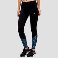 puma womens graphic long tights blue blue