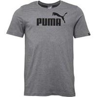 Puma Mens Essential No 1 Logo T-Shirt Mid Grey Heather