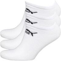 Puma Mens Three Pack No Show Socks White