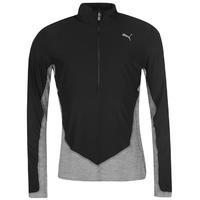 puma half zip running top mens