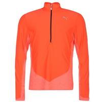 puma half zip running top mens