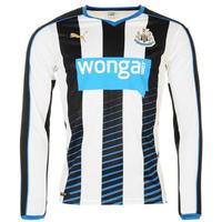Puma Newcastle United Football Club Long Sleeve Home Jersey Mens