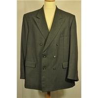 Pure new wool double breasted jacket by Crombie - Size: L - Grey - Jacket