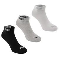 Puma Quarter Socks Mens 3 Pack