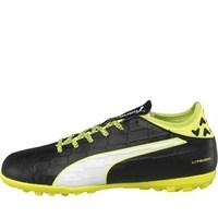 Puma Junior evoTOUCH 3 TT Astro Football Boots Black/White/Safety Yellow