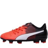 Puma Junior EvoPOWER 4.3 FG Football Boots Red/White/Black