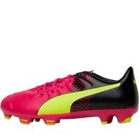 Puma Junior evoPOWER 3.3 FG Football Boots Glow/Safety Yellow