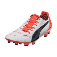 Puma Evopower 1.2 Leather FG Football Boots (White-Orange)