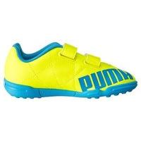 Puma EvoSpeed 5.4 Turf V Jr Football Boots - Youth - Yellow/Blue/White