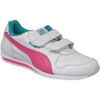 Puma Fieldsprint L V PS girls\'s Children\'s Shoes (Trainers) in white