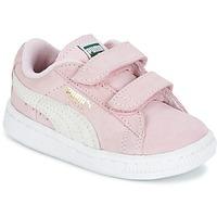 Puma SUEDE 2 STRAPS PS girls\'s Children\'s Shoes (Trainers) in pink