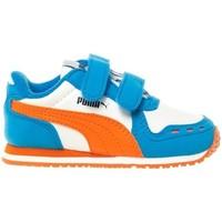 puma cabana racer sl v inf girlss childrens shoes trainers in white