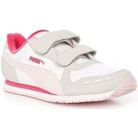 puma cabana racer sl v girlss childrens shoes trainers in beige