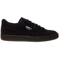 puma suede jr boyss childrens shoes trainers in black