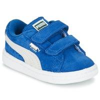 Puma SUEDE 2 STRAPS PS boys\'s Children\'s Shoes (Trainers) in blue