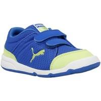 puma stepfleex kids mesh boyss childrens shoes trainers in blue