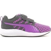 puma 188595 sport shoes kid violet girlss childrens trainers in purple