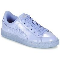 puma basket patent iced glitter ps girlss childrens shoes trainers in  ...