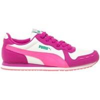 puma cabana racer sl jr girlss childrens shoes trainers in white