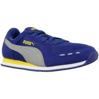 puma cabana racer mesh jr girlss childrens shoes trainers in grey