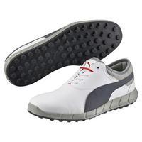Puma Ignite Mens Golf Shoes - White / Turbulance / High Risk Red