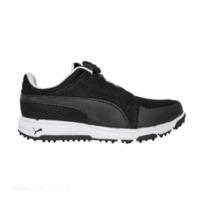Puma Grip Sport DISC Junior Golf Shoes - Black / White UK 1