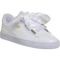 Puma Basket Heart Patent white