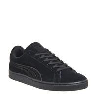 puma suede classic black mono badge