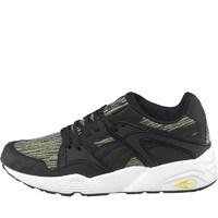 puma mens blaze tiger mesh trainers yellowblack