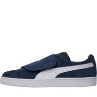 Puma Mens Suede Wrap Trainers Indigo/White