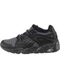 puma mens blaze tech mesh trainers greyblack