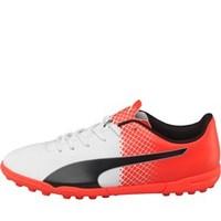 Puma Mens evoSPEED 5.5 TT Astro Football Boots White/Black/Orange