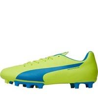 puma mens evospeed 54 fg football boots safety yellowatomic bluewhite