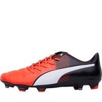 puma mens evopower 13 leather fg football boots redwhiteblack