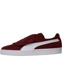 puma mens suede wrap trainers cabernetwhite