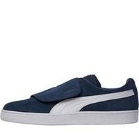 puma mens suede wrap trainers indigowhite