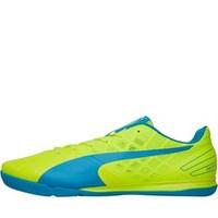 Puma Mens evoSPEED 3.4 Sala Football Boots Safety Yellow/Atomic Blue/White