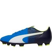 Puma Mens evoSPEED 4.5 FG Tricks Football Boots Electric Blue Lemonade/Peacoat