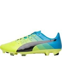 Puma Mens evoPOWER 1.3 FG Football Boots Yellow/Black/Atomic Blue