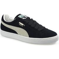 Puma CL Eco Black White Suede Trainers men\'s Shoes (Trainers) in Multicolour