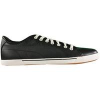 puma benecio leather mens shoes trainers in black